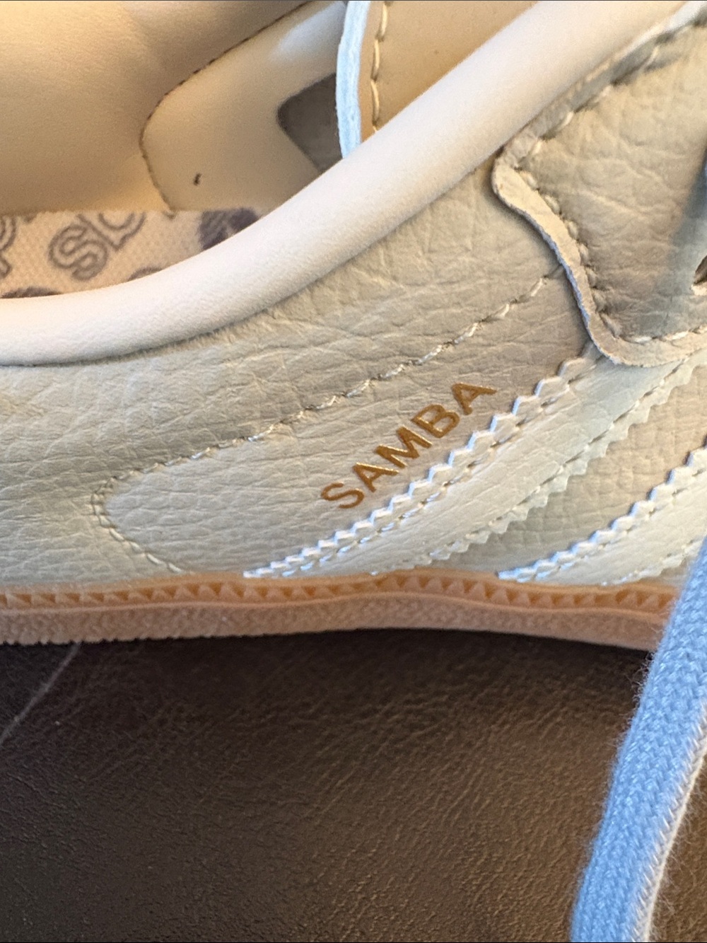 adidas Samba Women's Sneakers in Cream and Gum - Picture 2 of 5